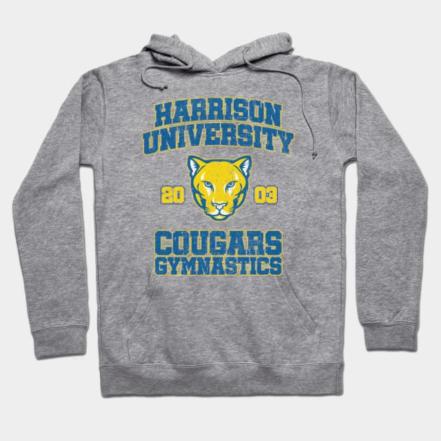 Harrison University Cougars Gymnastics - Old School Hoodie by huckblade